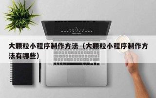 咸宁大颗粒小程序制作方法（大颗粒小程序制作方法有哪些）